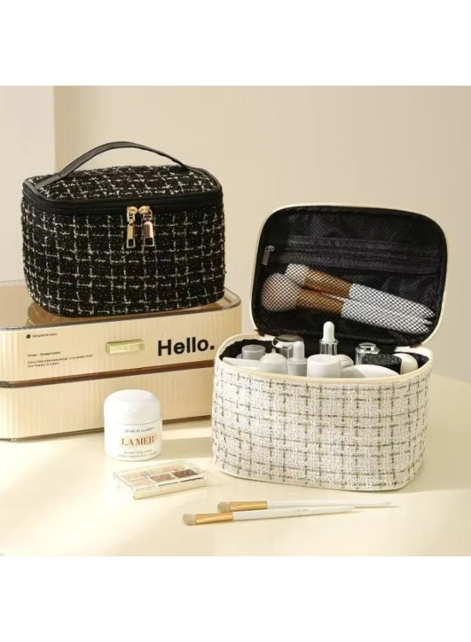 MXM 2 Pack Large Cosmetic Bag Organizer Makeup Pouch Portable Travel Bag Toiletry Bag Cosmetic Brush Storage Bag (2-Pack,Random Color) - Image 3